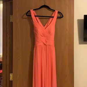 David’s bridal Bridesmaid Dress size 0 coral reef